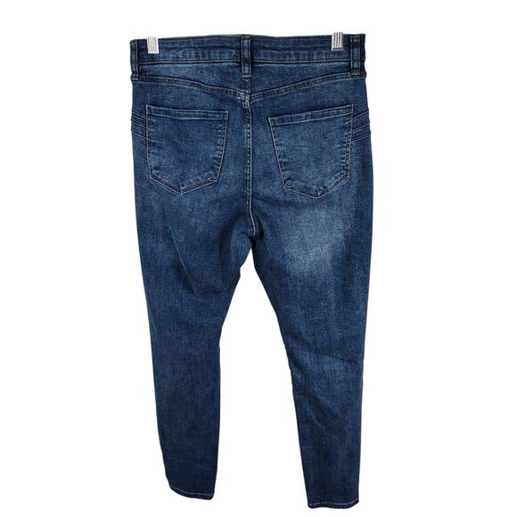 BOLD Elements Womens Size 10 Blue Solid Cut to Curve Skinny Jeans - Picture 5 of 12